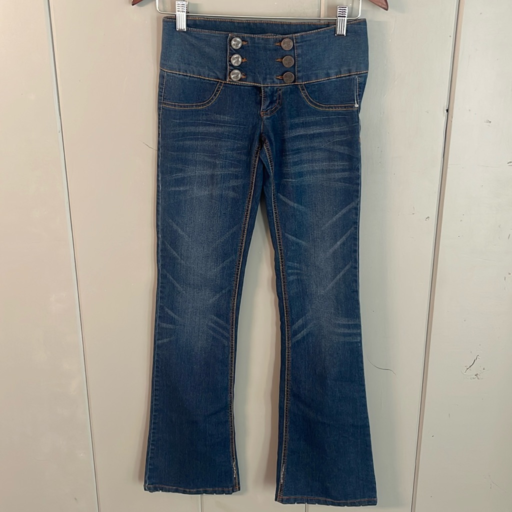 Indigo Rein Dark Denim Bootcut Jeans Womens